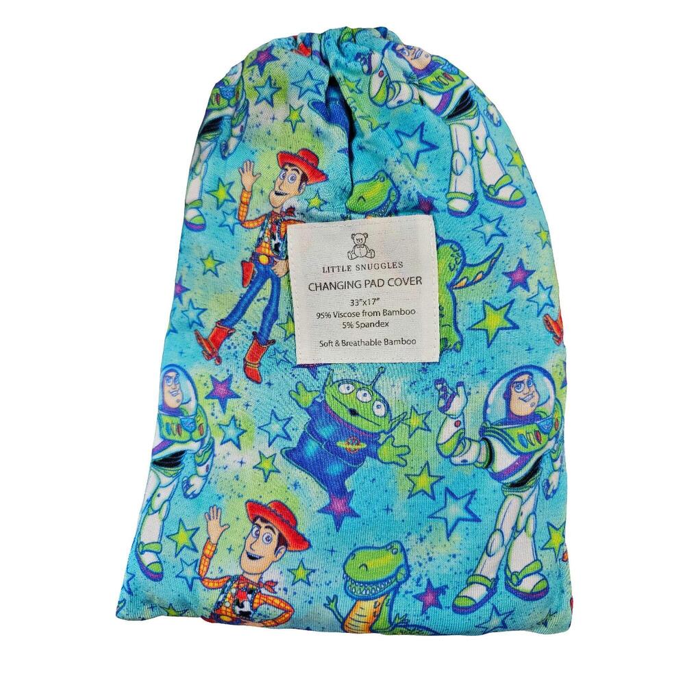 NEW CHARLIES PROJECT kid's to infinity changing pad cover in blue